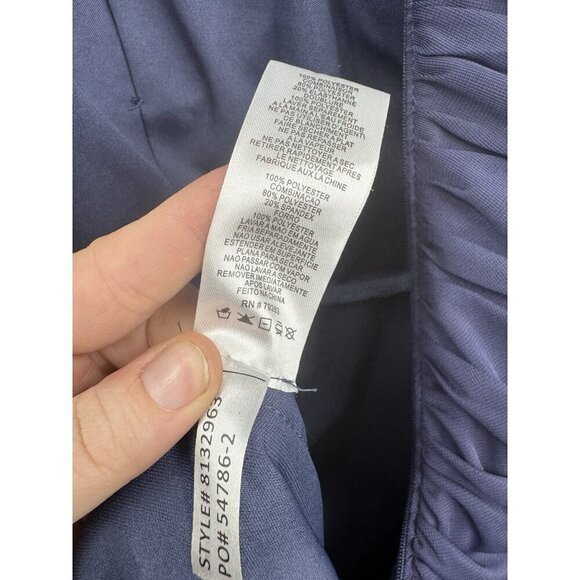 Alex Evenings Beaded Sleeve Maxi Dress Women 10 Purple Ruched Whimsical Feminine - Picture 6 of 11